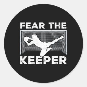 Bang de Keeper Grappige Voetbal Keeper Doelman Man Ronde Sticker