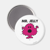 Bang en nerveus Mr. Jelly Magneet (Voorkant / Achterkant)