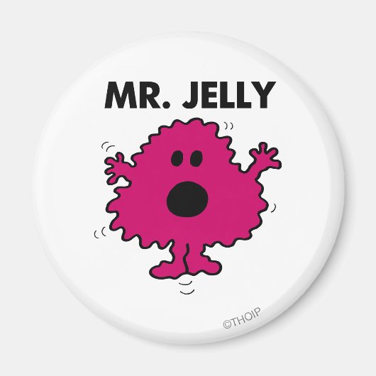 Bang en nerveus Mr. Jelly Magneet (Voorkant)