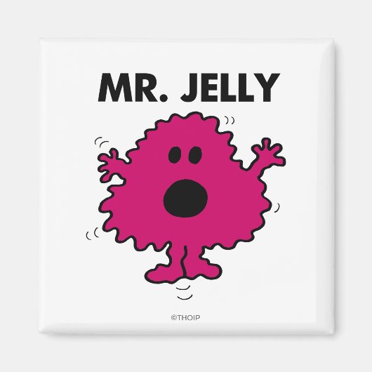 Bang en nerveus Mr. Jelly Magneet (Voorkant)