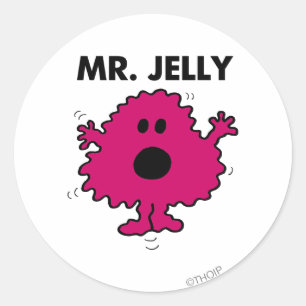 Bang en nerveus Mr. Jelly Ronde Sticker