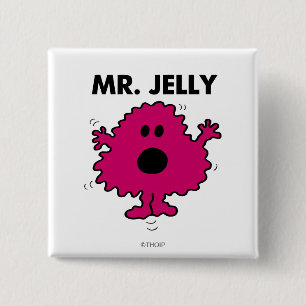 Bang en nerveus Mr. Jelly Vierkante Button 5,1 Cm