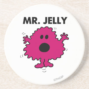 Bang en nerveus Mr. Jelly Zandsteen Onderzetter