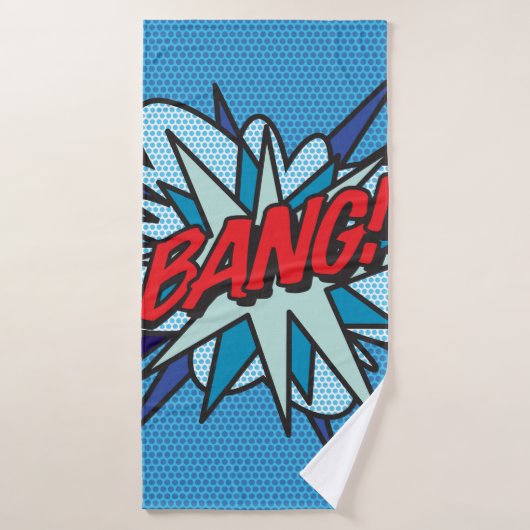 BANG Fun Retro Comic Book Pop Art Badhanddoek (Badhanddoek)