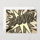 BANG Fun Retro Comic Book Pop Art Briefkaart (Voorkant / Achterkant)