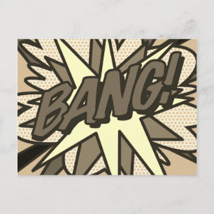 BANG  Fun Retro Comic Book Pop Art Briefkaart