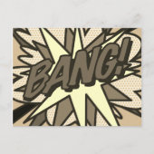 BANG  Fun Retro Comic Book Pop Art Briefkaart (Voorkant)