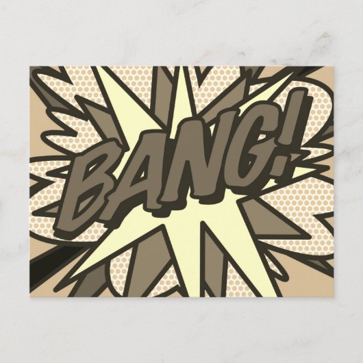 BANG Fun Retro Comic Book Pop Art Briefkaart (Voorkant)