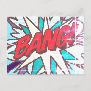 BANG Fun Retro Comic Book Pop Art Briefkaart