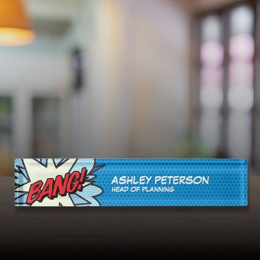 BANG Fun Retro Comic Book Pop Art Naambordje