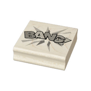 BANG Fun Retro Comic Book Pop Art Rubberstempel