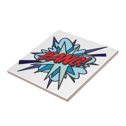 BANG Fun Retro Comic Book Pop Art Tegeltje (Zijkant)