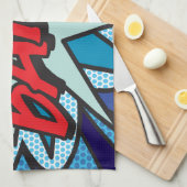 BANG Fun Retro Comic Book Pop Art Theedoek (Quarter Fold)