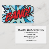 BANG Fun Retro Comic Book Visitekaartje (Voorkant / Achterkant)