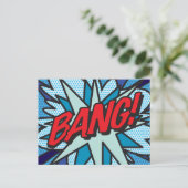 BANG Fun Retro Stripboek Pop Art Aankondigingskaart (Staand voorkant)