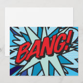 BANG Fun Retro Stripboek Pop Art Kaart (Voorkant / Achterkant)