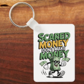Bang geld verdient geen geld sleutelhanger (Voorkant)