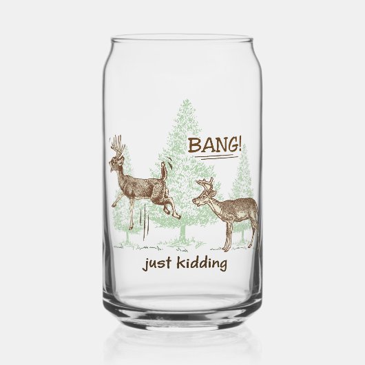 Bang! Gewoon Kidding. Humor Blikvorm Glas (Voorkant)