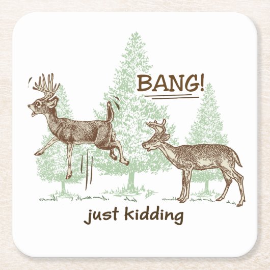 Bang! Gewoon Kidding. Humor Kartonnen Onderzetters (Voorkant)