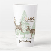 Bang! Gewoon Kidding. Humor Latte Mok (Voorkant)