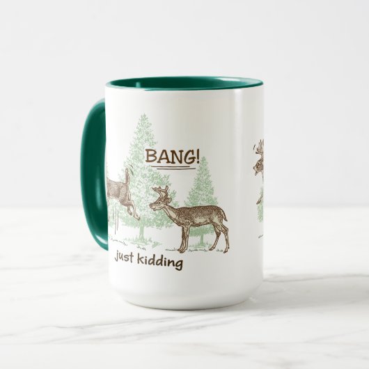 Bang! Gewoon Kidding. Humor Mok (Voorkant links)