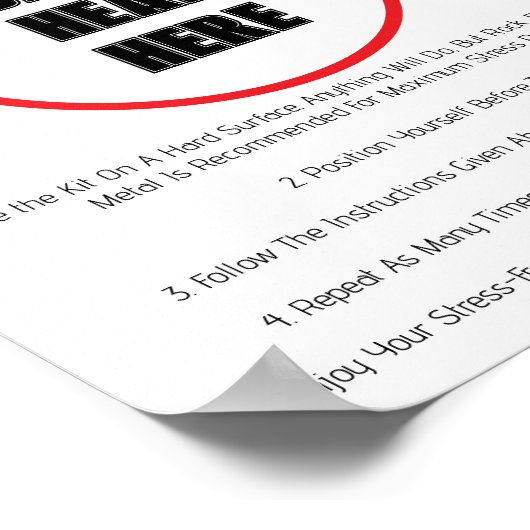 Bang Head Here beroemd gemaakt door Funny Poster (Hoek)