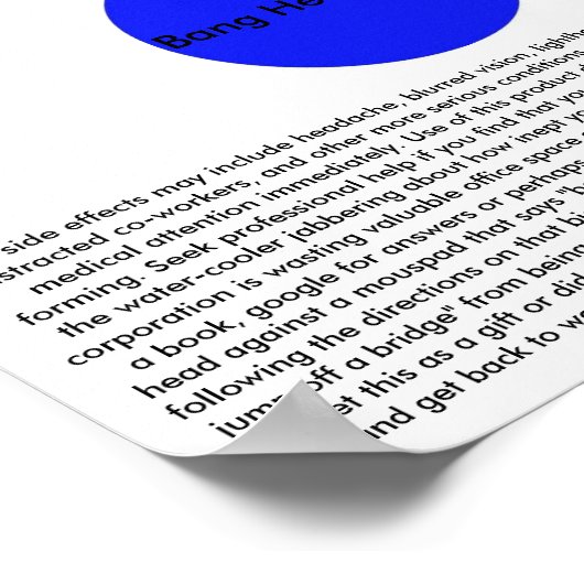 Bang Head here (met disclaimer) Poster (Hoek)