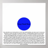 Bang Head here (met disclaimer) Poster (Voorkant)