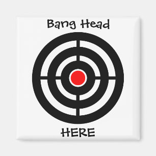 Bang Head Hier Funny Magnet