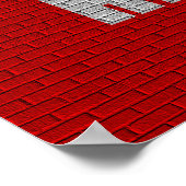 Bang Head Hier Office Humor Small poster (Hoek)