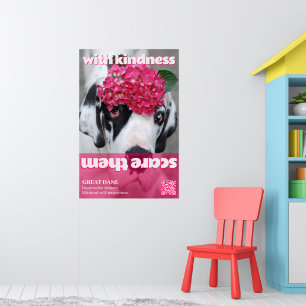 Bang hen aan met vriendelijkheid poster