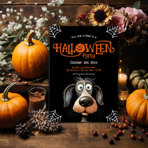 Bang hond Halloween feest Kaart