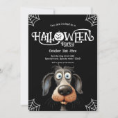 Bang hond Halloween feest Kaart (Voorkant)