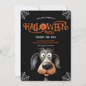 Bang hond Halloween feest Kaart (Voorkant)
