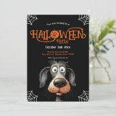 Bang hond Halloween feest Kaart (Staand voorkant)
