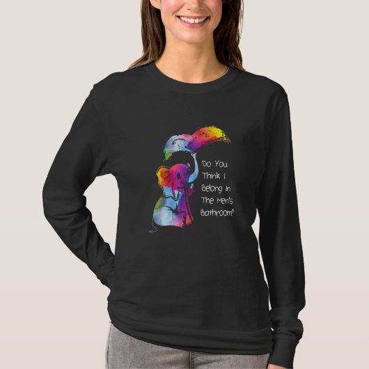 Bang in de Mannen badkamer T-shirt (Voorkant)