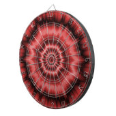 Bang in het rode dartboard dartbord (Voorkant Rechts)