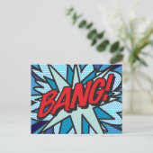 BANG Je Bericht Spraakballon Fun Retro Aankondigingskaart (Staand voorkant)