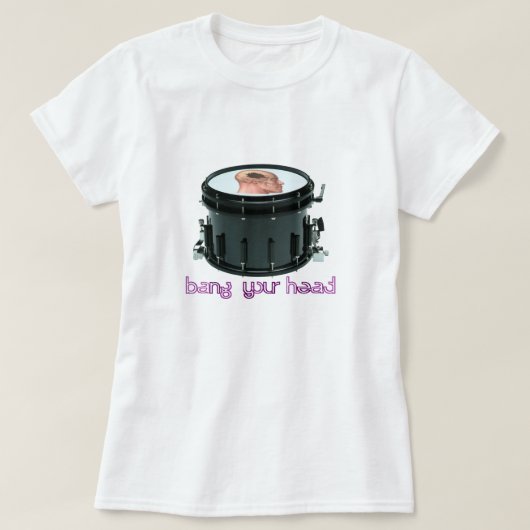 "Bang je hoofd" Snare Drum Baby Doll T-shirt (Design voorkant)
