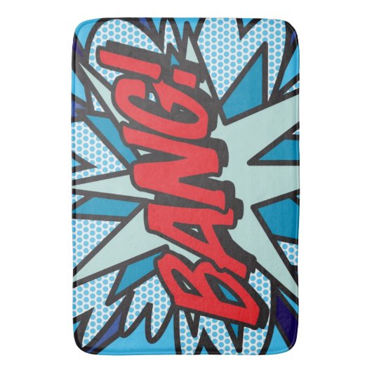 BANG Leuke moderne strip pop-art Badmat (Voorkant Verticaal)