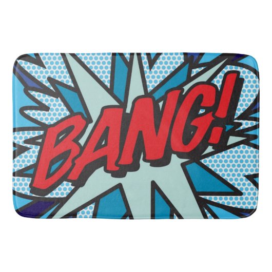 BANG Leuke moderne stripboek Pop Art Badmat (Voorkant)