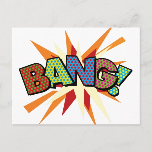 BANG Leuke Retro Strip Pop Art Briefkaart (Voorkant)