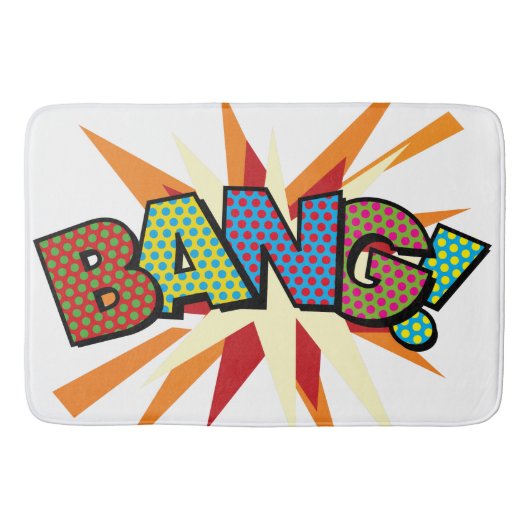 BANG Leuke Retro Stripboek Pop Art Badmat (Voorkant)
