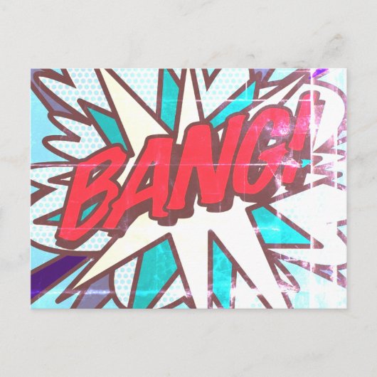 BANG Leuke Retro Stripboek Pop Art Briefkaart (Voorkant)