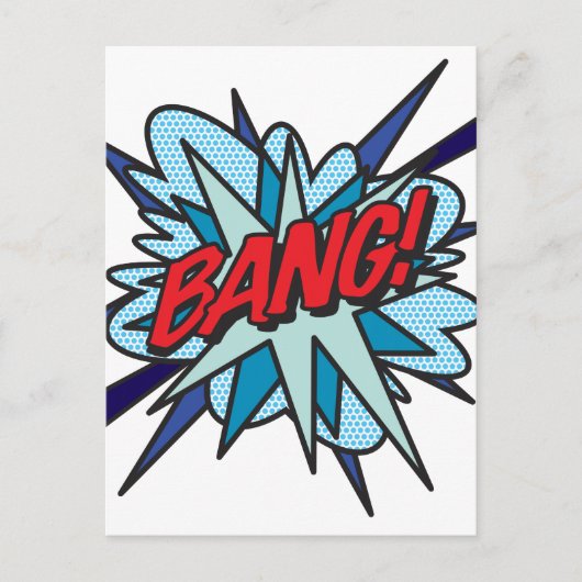 BANG Leuke Retro Stripboek Pop Art Briefkaart (Voorkant)