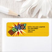 BANG Leuke Retro Stripboek Pop Art Etiket (Insitu)