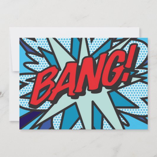 BANG Leuke Retro Stripboek Pop Art Kaart (Voorkant)