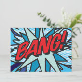 BANG Leuke Retro Stripboek Pop Art Kaart (Staand voorkant)