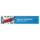 BANG Leuke Retro Stripboek Pop Art Naambordje (Voorkant)