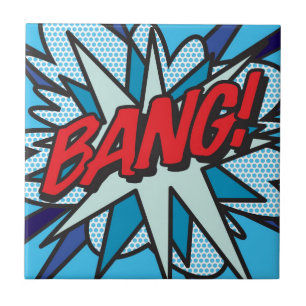 BANG Leuke Retro Stripboek Pop Art Tegeltje